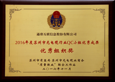 7-QC小組優(yōu)秀組織獎電纜行業(yè)